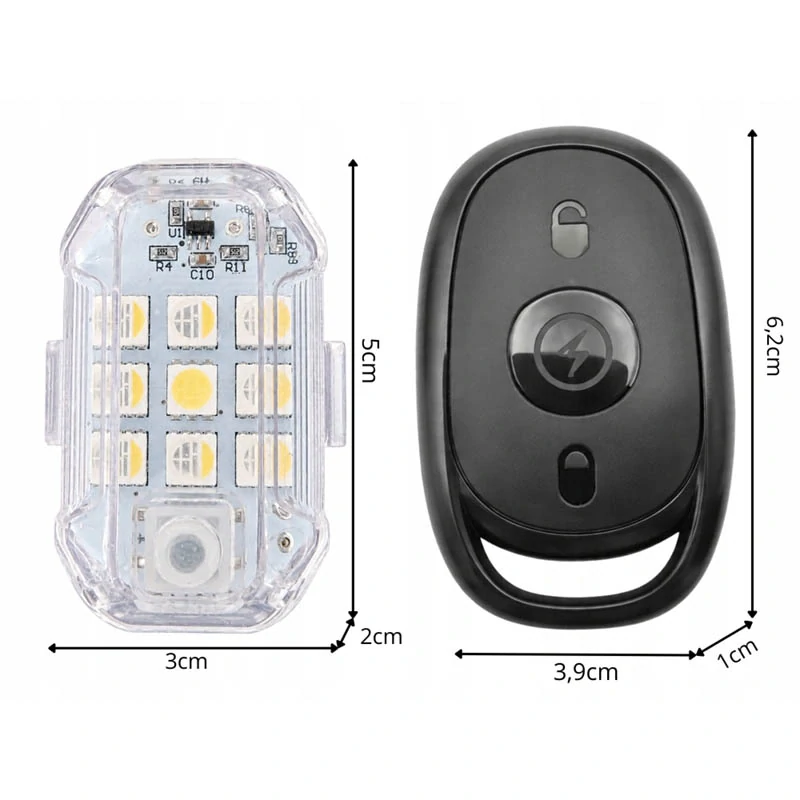 LED stroboskopické svetlá s diaľkovým ovládaním 2 ks