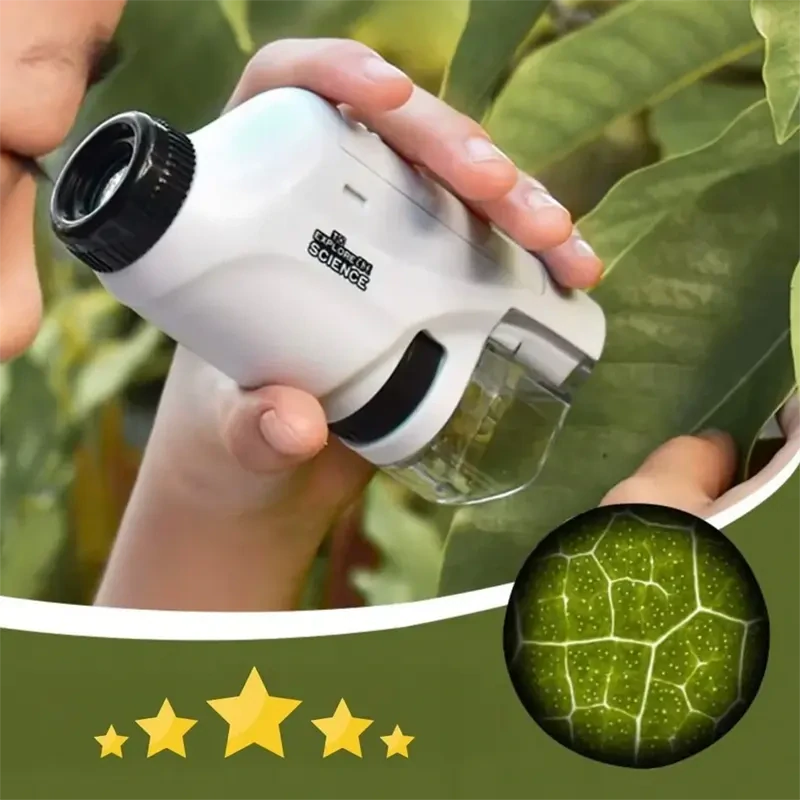 Vreckový detský mikroskop PlayJoy 60× – 120×
