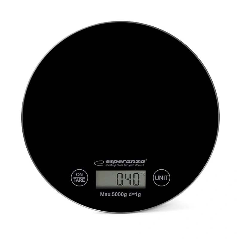 Okrúhla digitálna kuchynská váha Esperanza MANGO Black do 5 kg