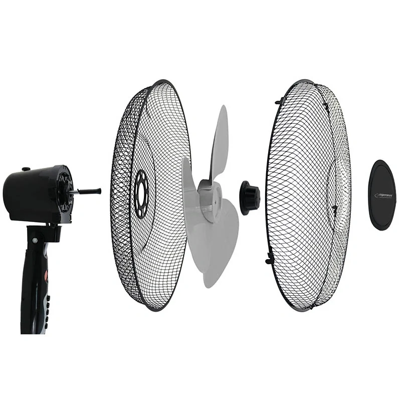 Stojanový ventilátor Esperanza HURRICANE 16" 50 W – čierno-sivý