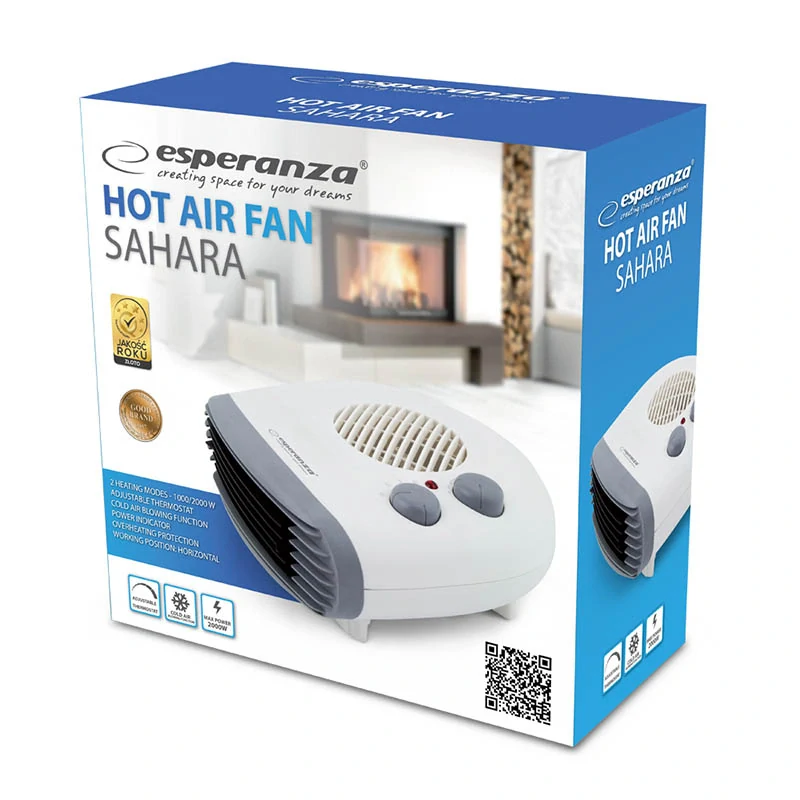 Teplovzdušný ventilátor Esperanza Sahara 1000/2000 W