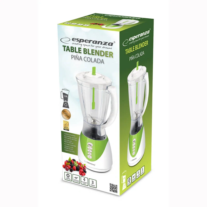 Stolný mixér Esperanza PIÑA COLADA zelený 1,5 L