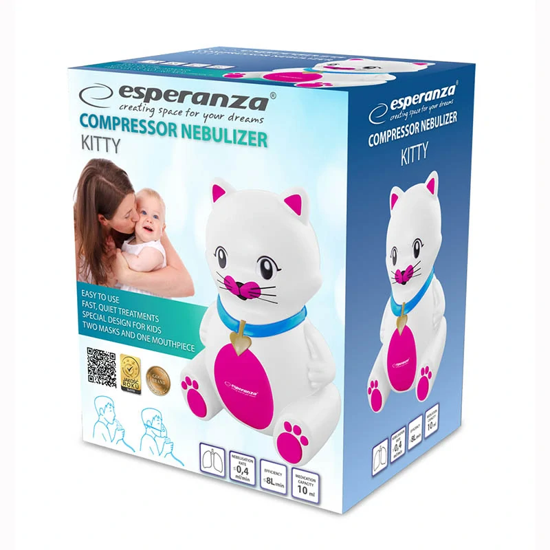 Kompresorový inhalátor Esperanza KITTY pre deti a dospelých