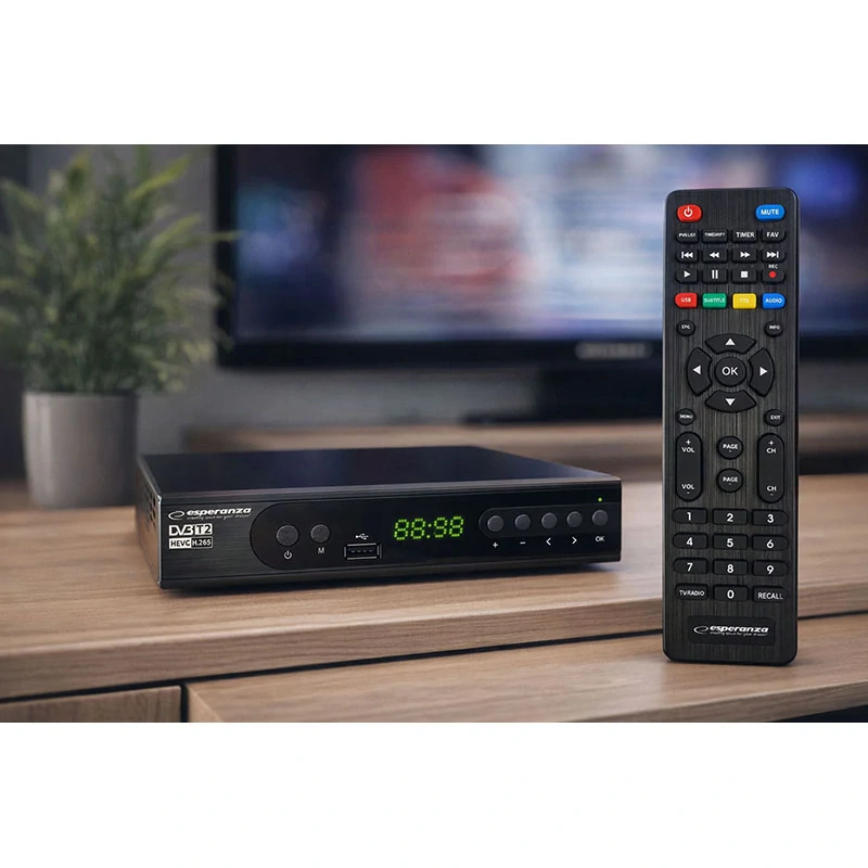 Digitálny prijímač DVB-T2 H.265/HEVC Esperanza EV106R