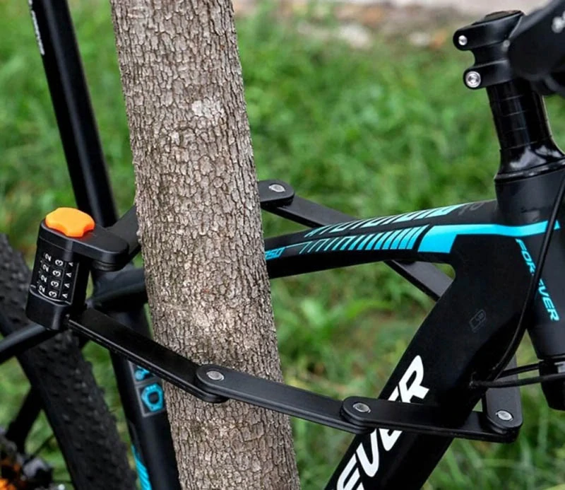 Skladací zámok na bicykel s číselným kódom 85 cm