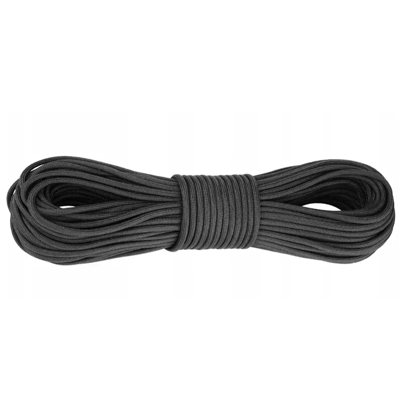 Paracord šnúra FOXTER 30 m čierna, nosnosť do 180 kg