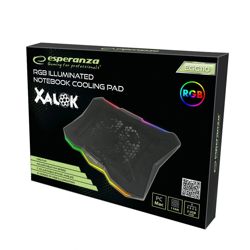 Chladiaca podložka pod notebook Esperanza XALOK RGB
