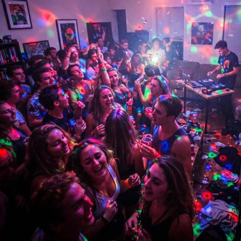 LED disco projektor RGB s diaľkovým ovládaním