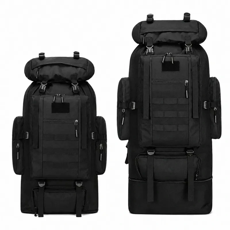Turistický batoh 100 l na trekking a viacdňové výpravy čierny