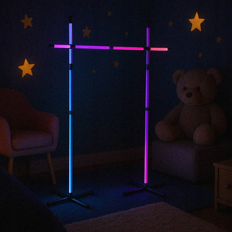LED hra 2 v 1 Limbo a hádzanie frisbee na fľaše