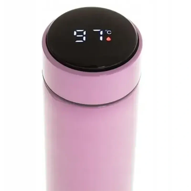 Termohrnček Smart 500 ml s LED ukazovateľom teploty ružový