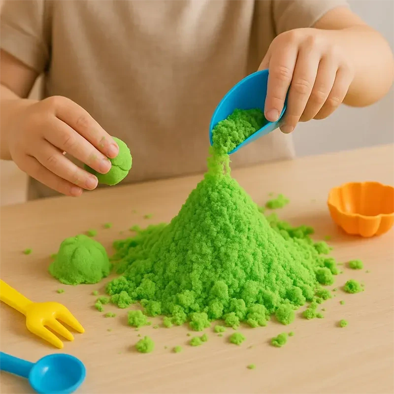 Zelený kinetický piesok 1 kg