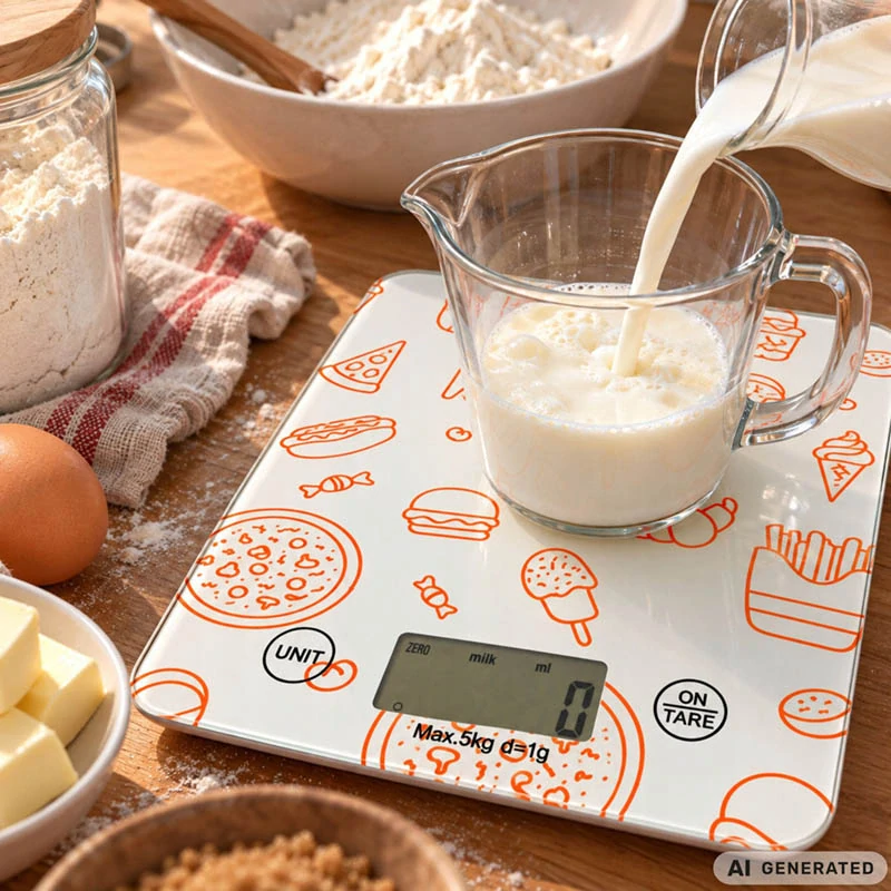 Elektronická kuchynská váha do 5 kg / 1 g sklenená
