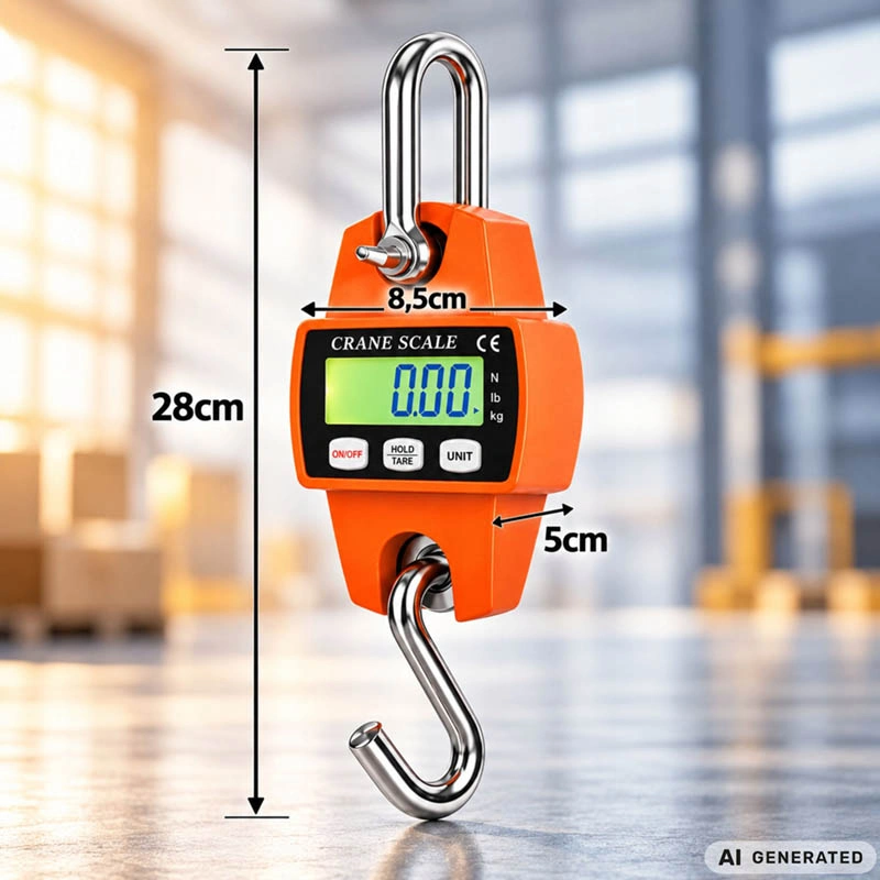 Elektronická závesná váha LCD s hákom do 300 kg