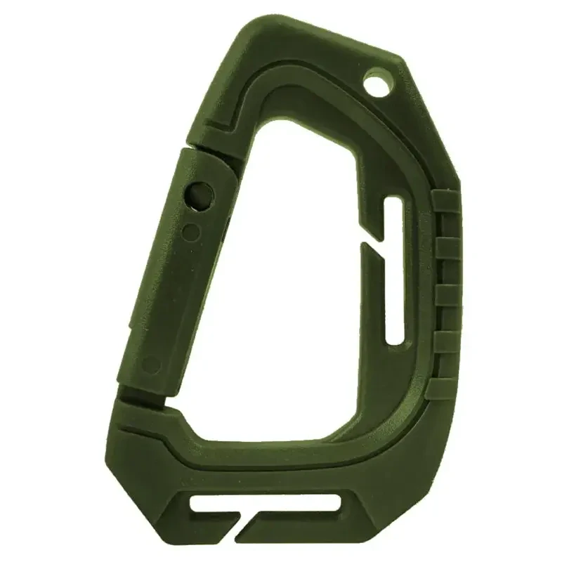 Plastová karabína s MOLLE uchytením – 9 × 5,8 cm