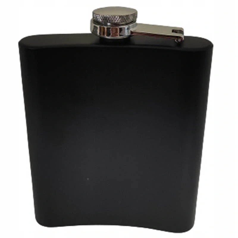 Turistická fľaša - ploskačka 180ml čierna