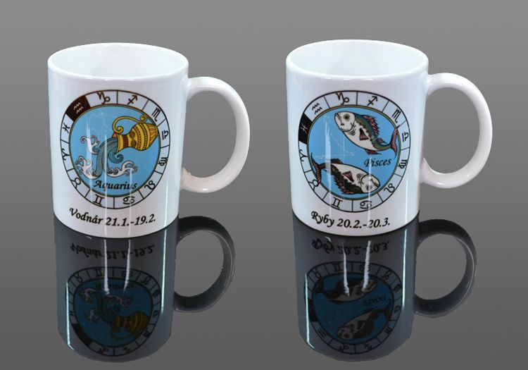 Hrnček keramický 330ml so znamením farebný