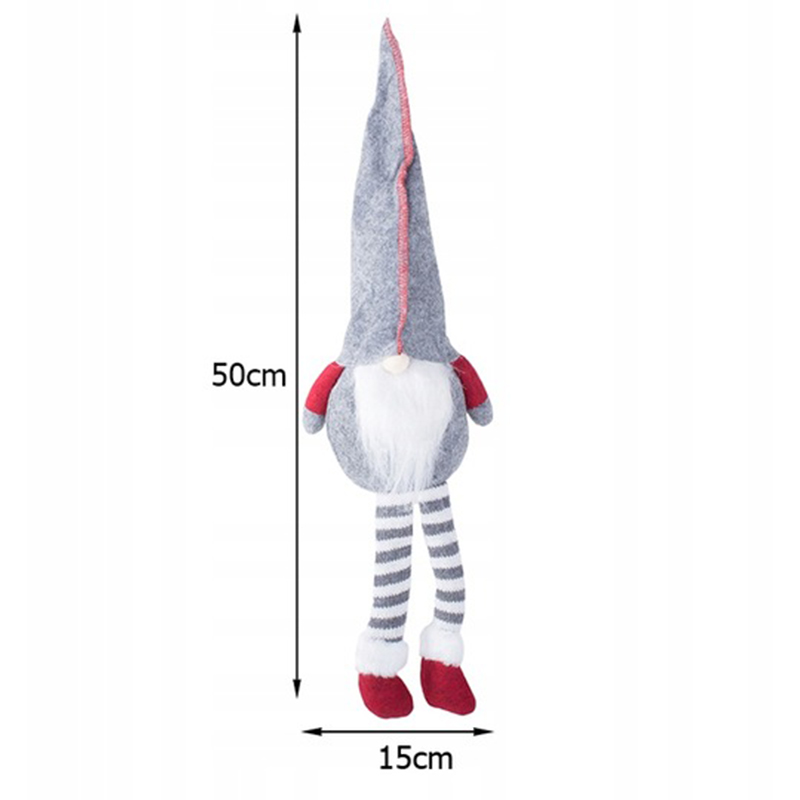 Zelený vianočný škriatok s visiacimi nohami 50cm