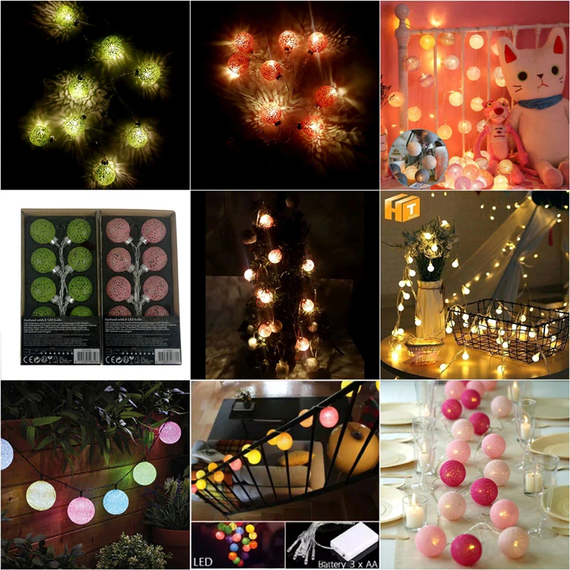 Dekoratívne LED gule girlanda 1,5m