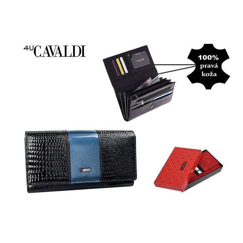 Peňaženka kožená Cavaldi PX27-1-J blue