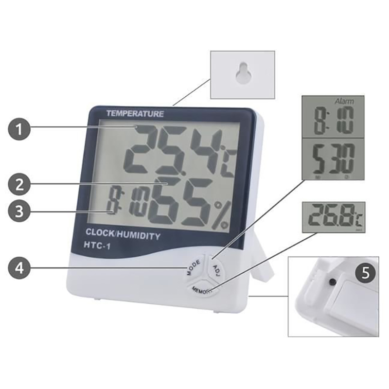 Hodiny s vlhkomerom Digi HV3466