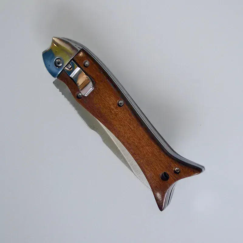 Vreckovýí nôž Fish wood atyp 20/8cm