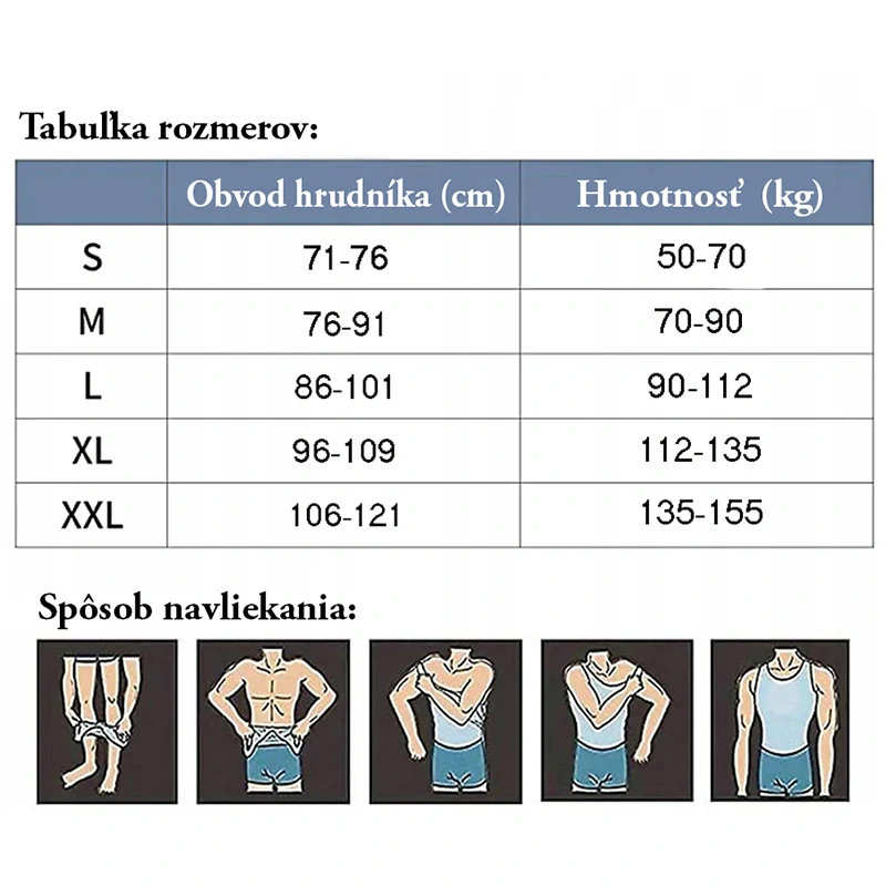 Zoštíhľujúce tričko biele L