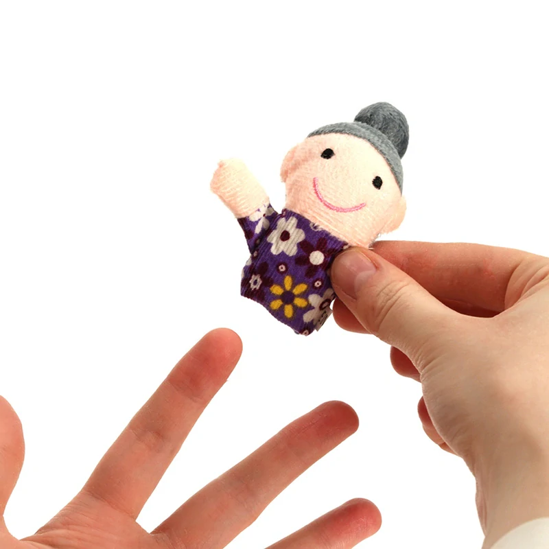 Sada plyšových prstových bábok – Rodinka, 6 ks