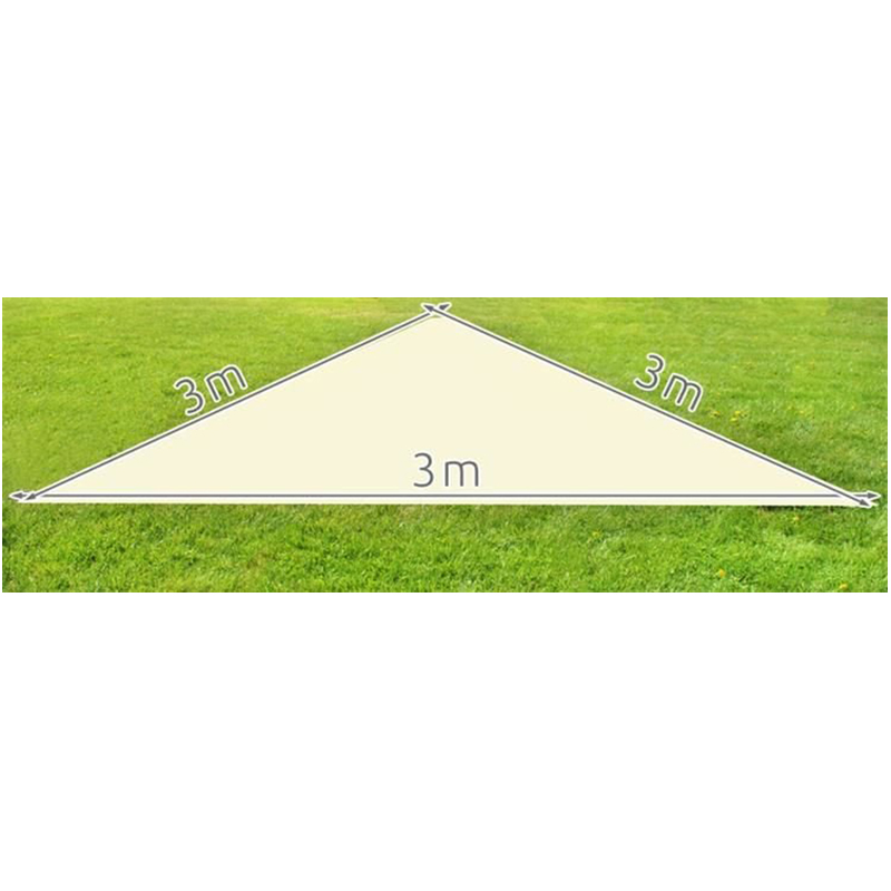 Tieniaca plachta 3x3x3 metre béžová