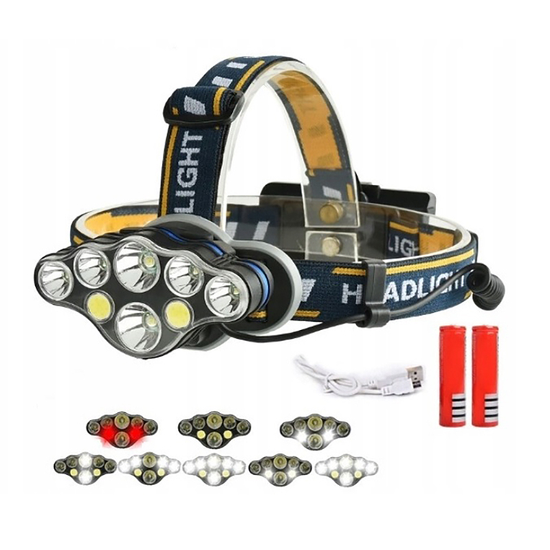 Baterka Čelovka 8 LED CREE T6 