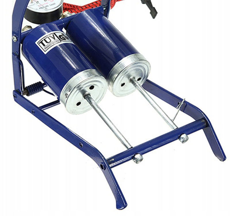 Nožná pumpa dvojválcová na auto/bicykel 