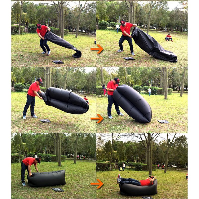 Lazy bag - Nafukovacia sofa červená