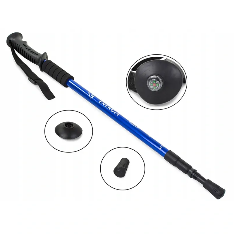 Teleskopická turistická palica Nordic modrá