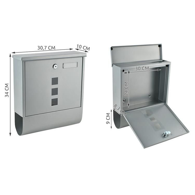 Poštová schránka PS1187 sivá
