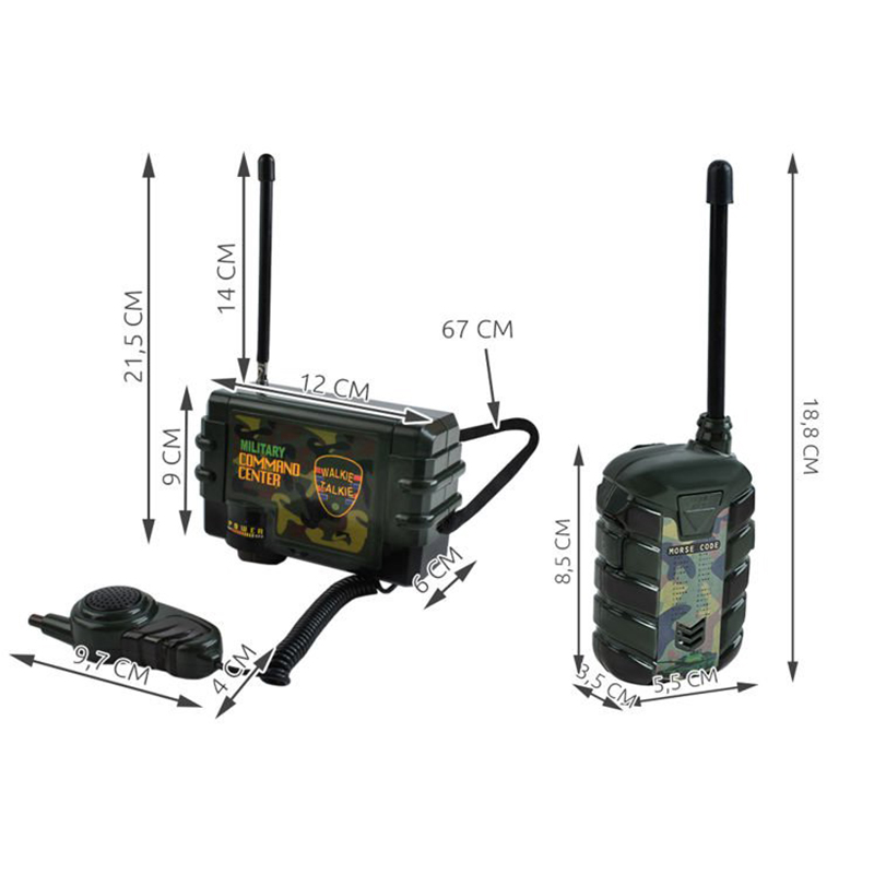 Walkie - talkie vysielačky army - sada pre 3 ľudí