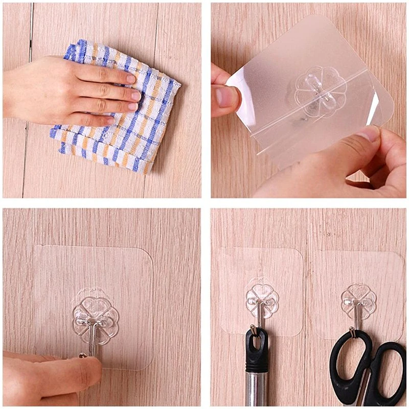 Samolepiace vešiaky na stenu 10ks