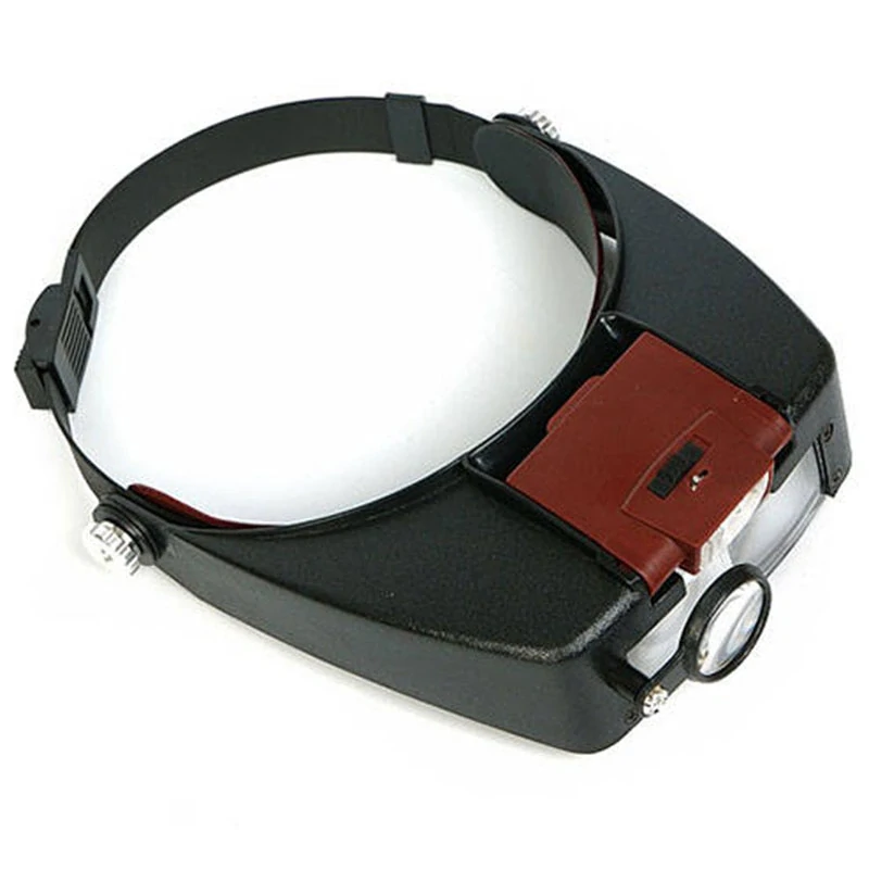 Čelová lupa náhlavná 2LED 10x