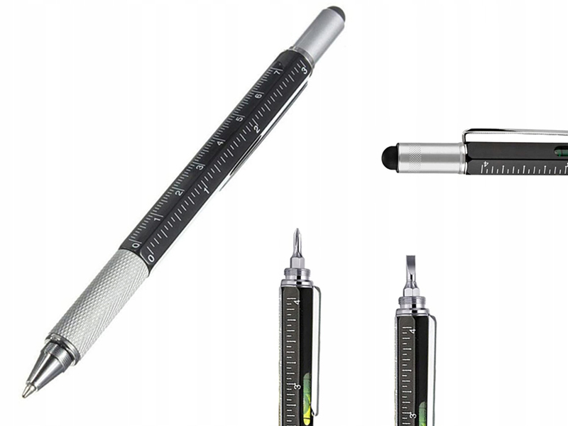 Multifunkčné guličkové pero 6v1 