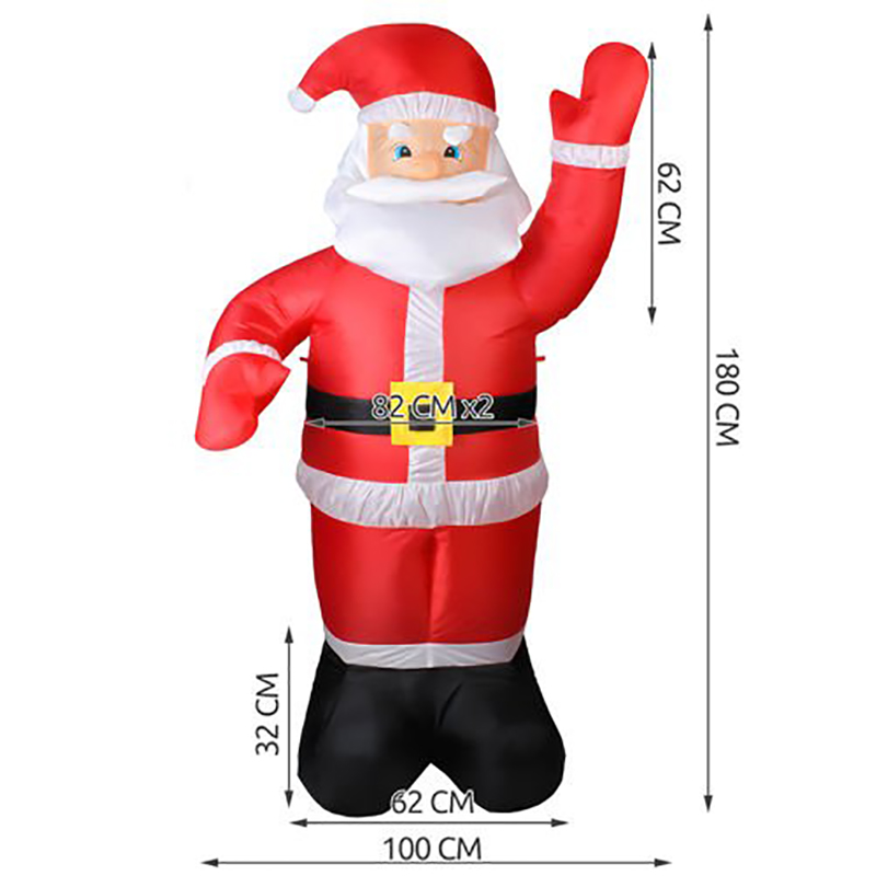 Nafukovací Mikuláš s osvetlením 180 cm