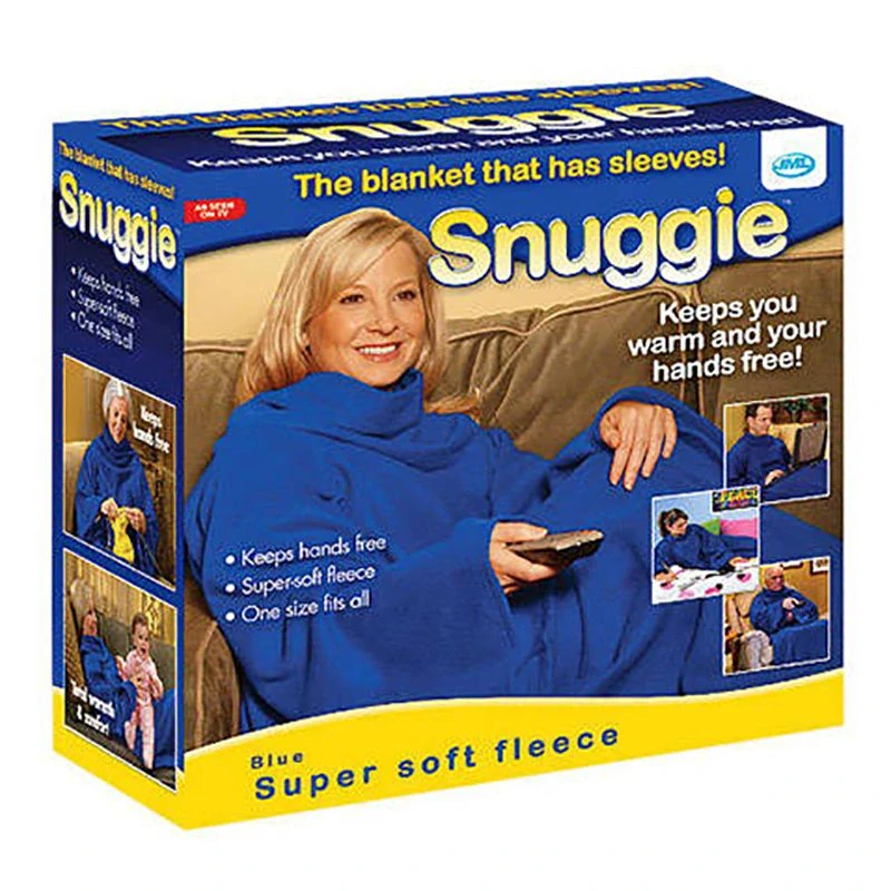 Flísová deka s rukávmi červená