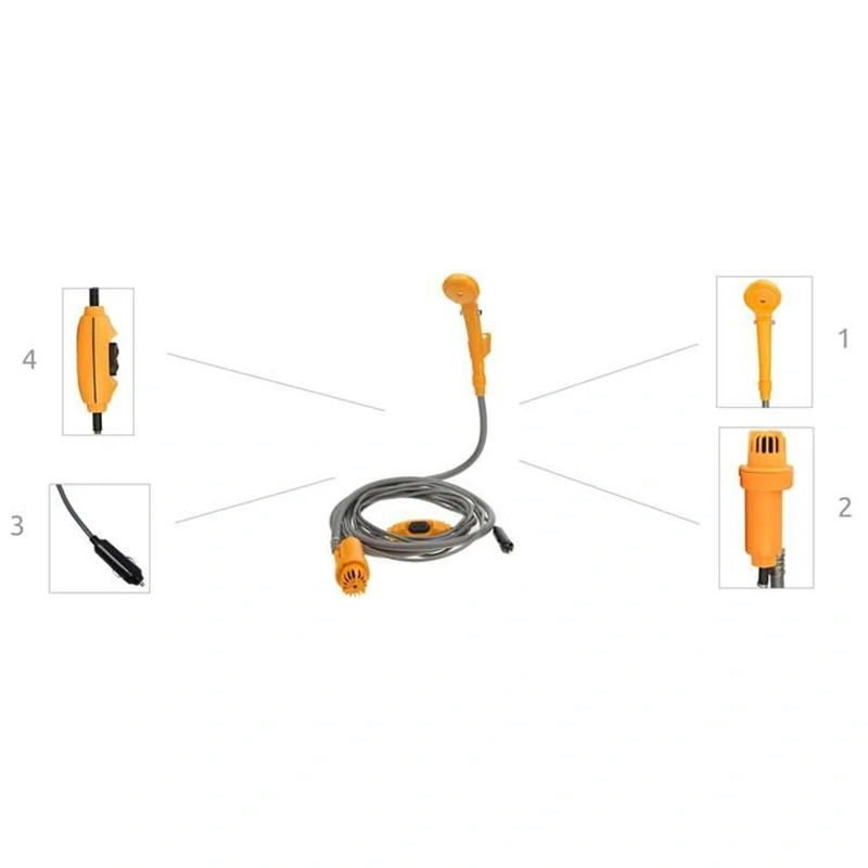 Turistická sprcha prenosná 3,5 L/min 12V