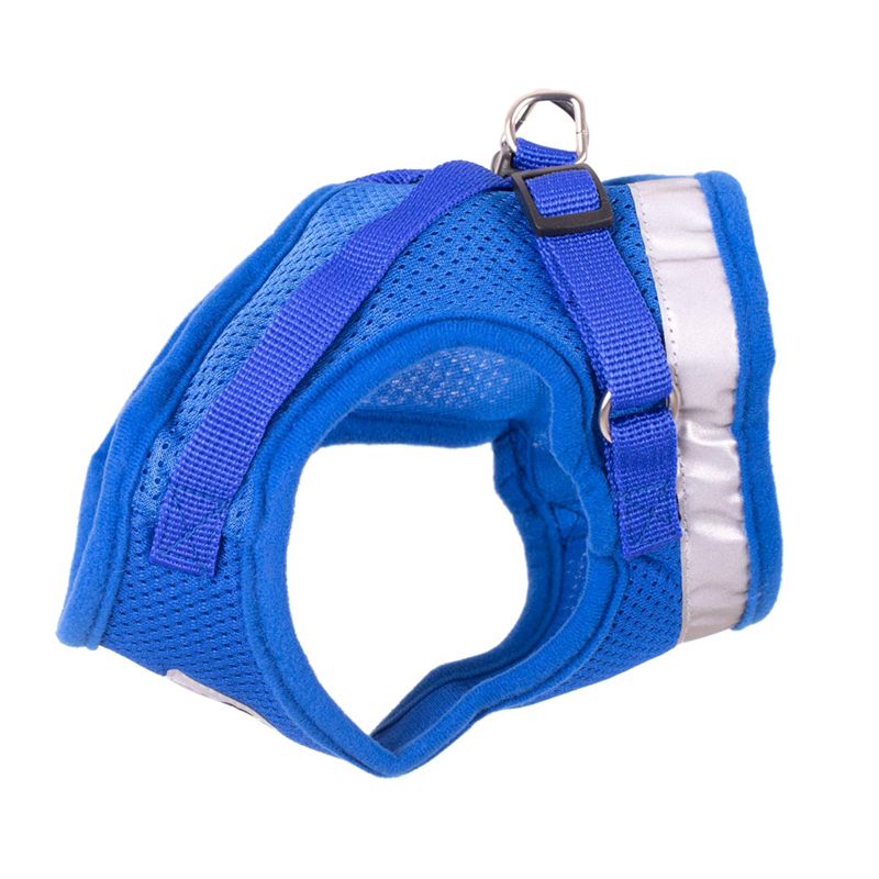 Reflexný postroj pre malých psov a mačky s vodítkom XL
