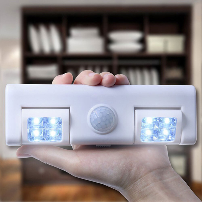Lampa 8 LED so senzorom pohybu čierna