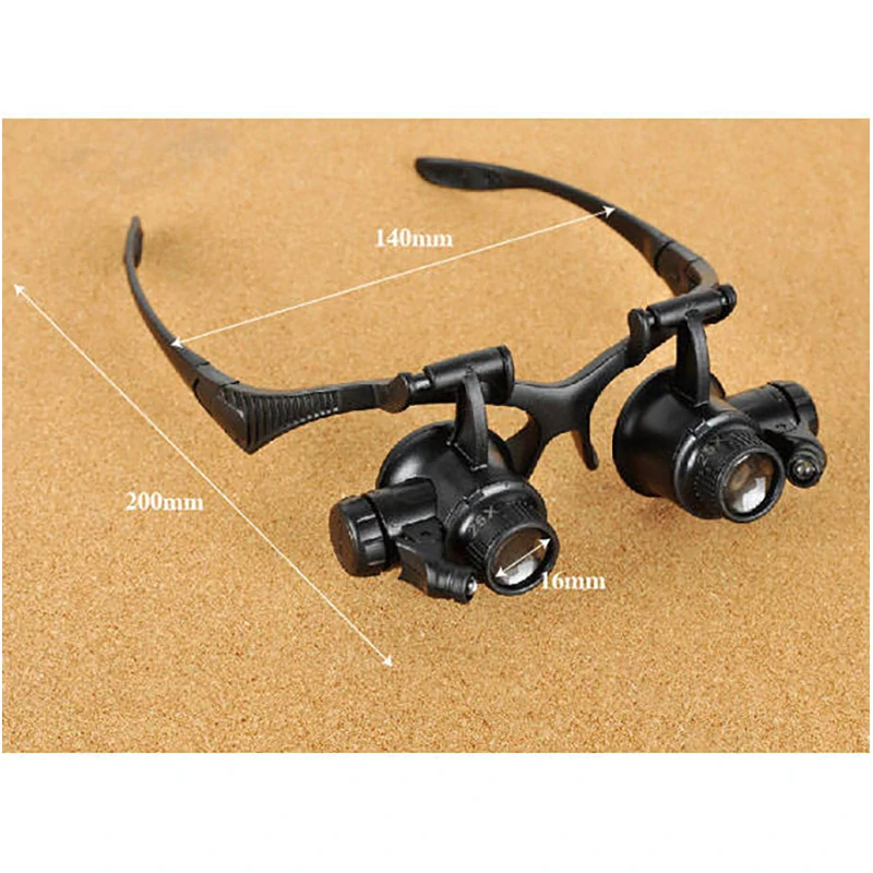 Okuliare hodinárske LED s výmennou šošovkou