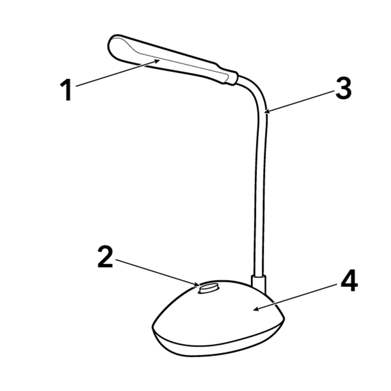 Kancelárska lampa Casey XY0416 LED biela 20cm