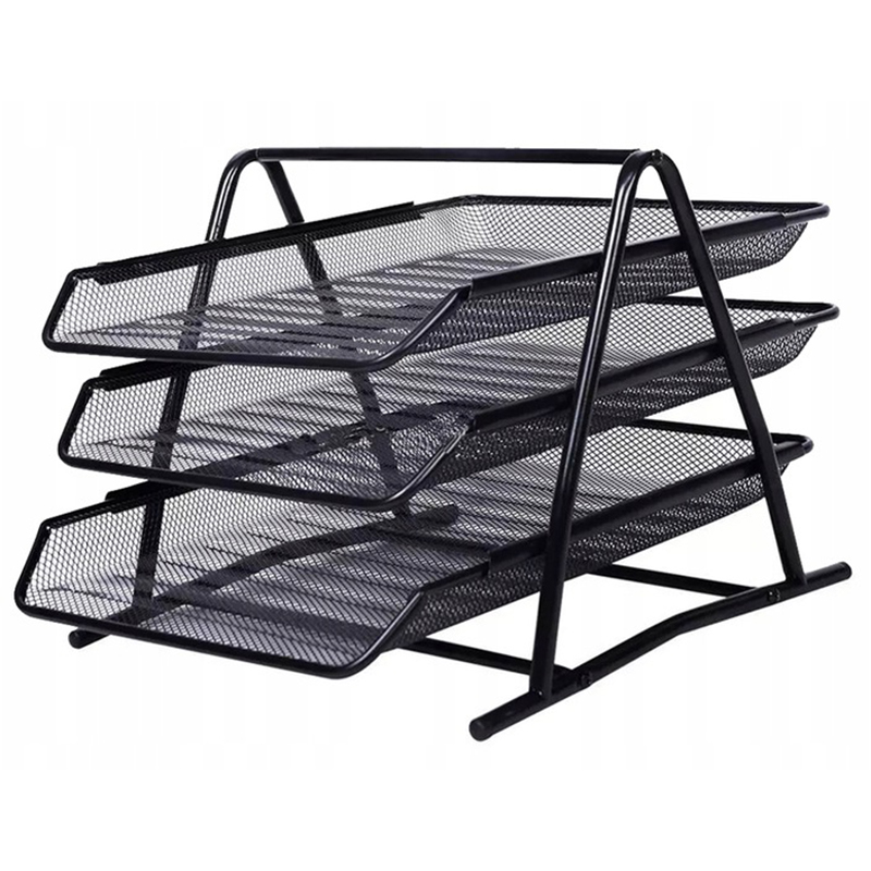 Kovový organizér s 3 zásuvkami na dokumenty