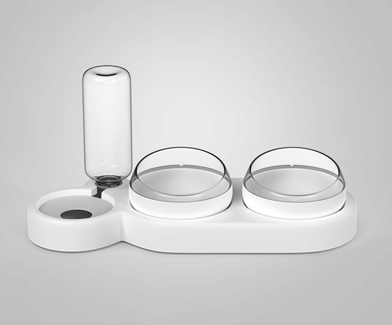 Dvojitá miska pre mačku s dávkovačom vody