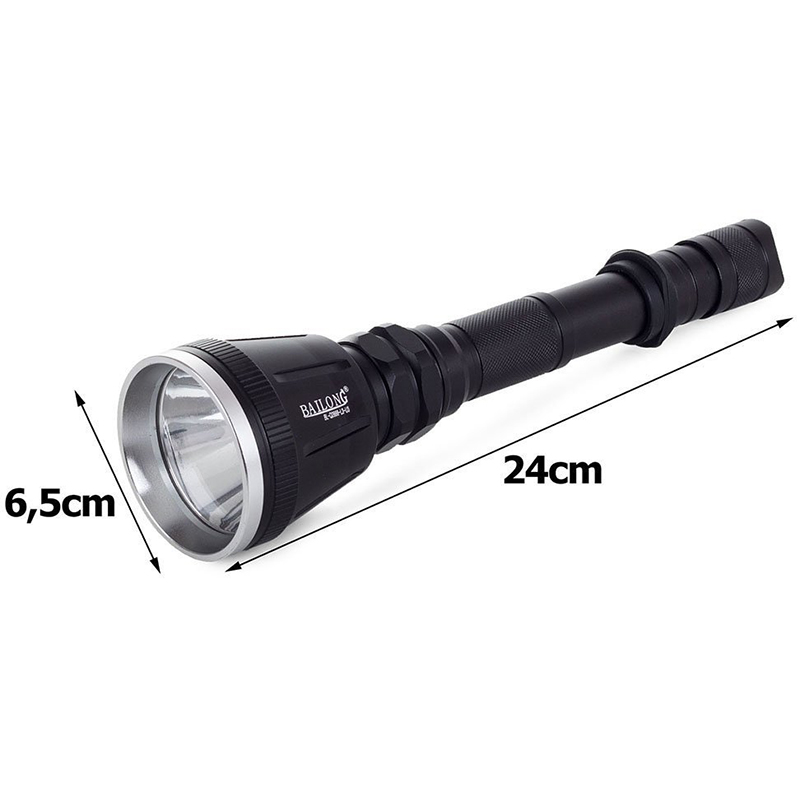 BAILONG BL-Q2888-L3-U3 - Taktická vojenská baterka s držiakom na zbraň