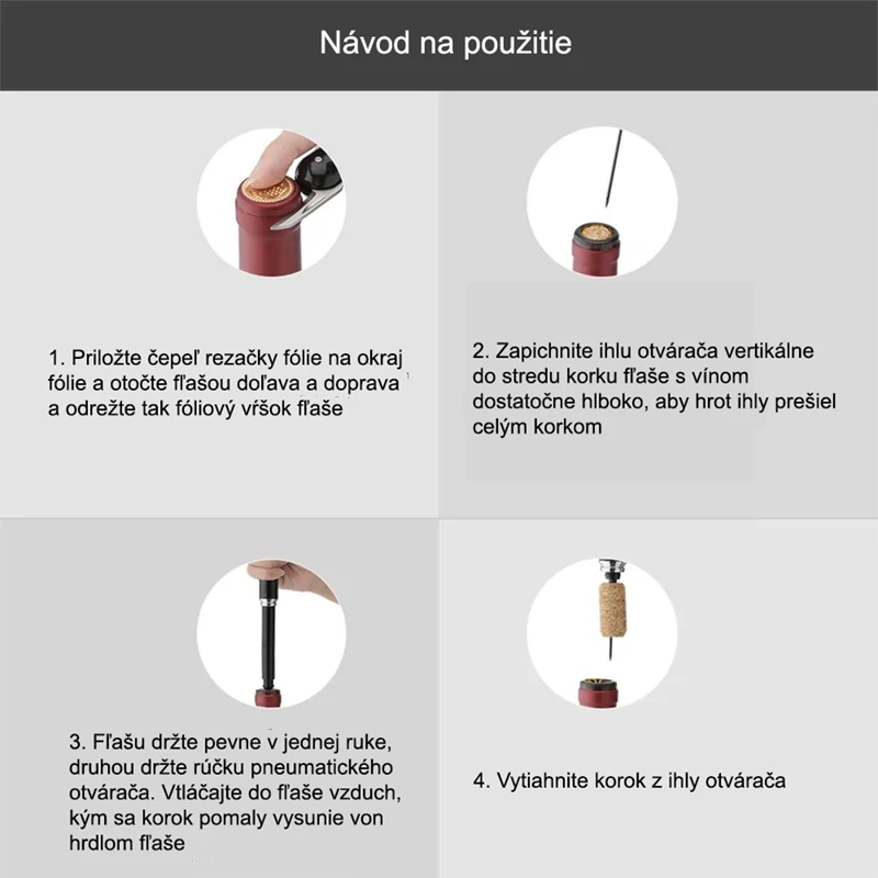 Pneumatický otvárač na víno KH1-002101