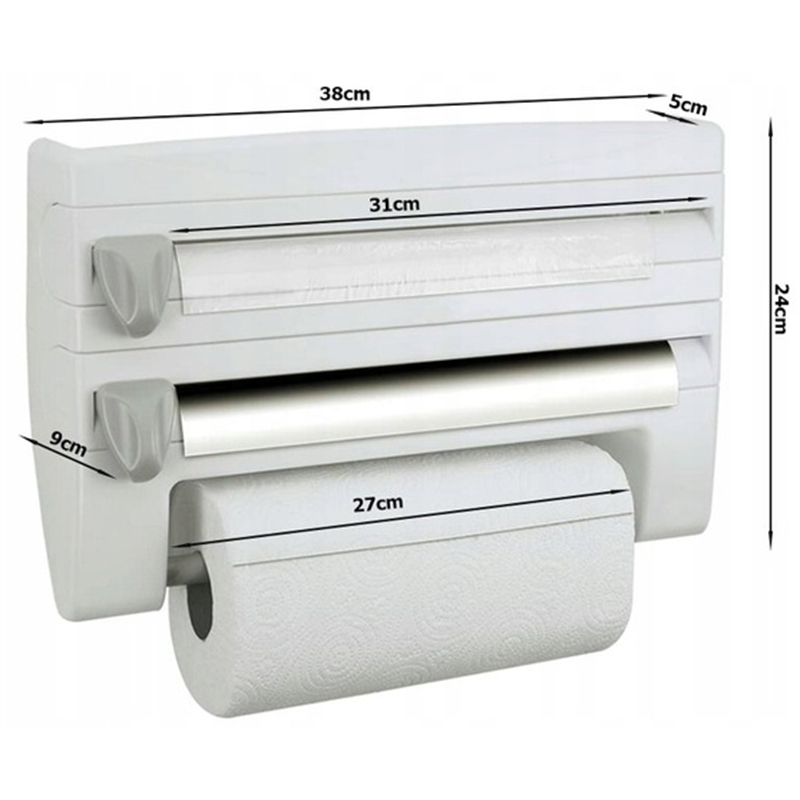 Kuchynský organizér na fóliu a papierové utierky 4v1